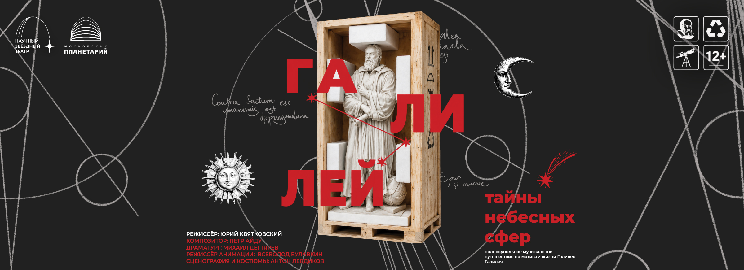 Премьера спектакля «Галилей и тайны небесных сфер» в Московском планетарии